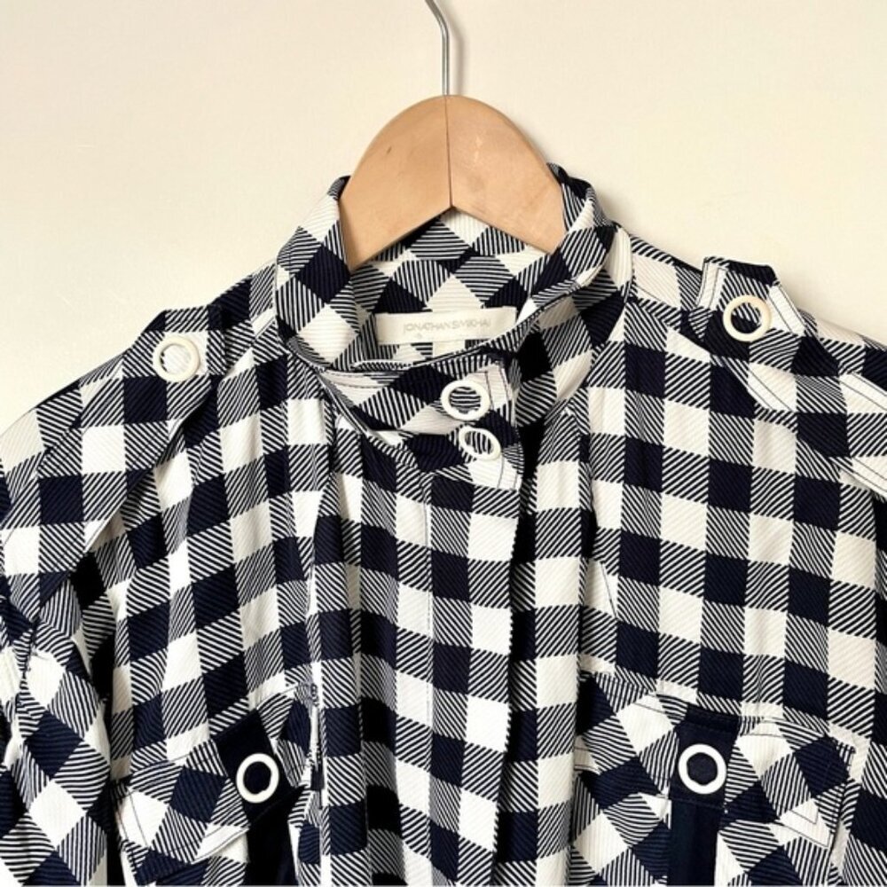 Jonathan Simkhai Gingham Twill Utility Jacket In … - image 7